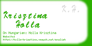 krisztina holla business card